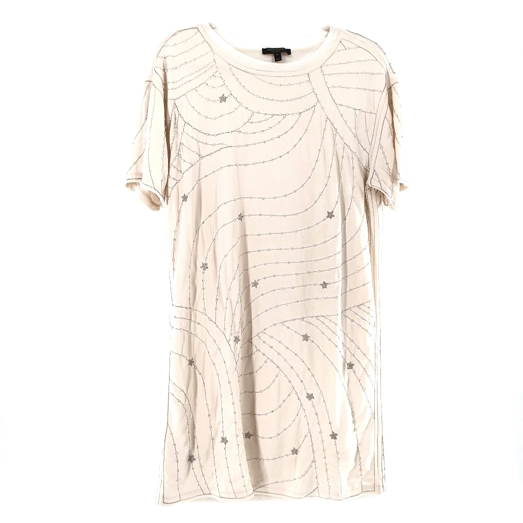Juicy Couture Black Label Embroidered Beaded Shift Mini Dress